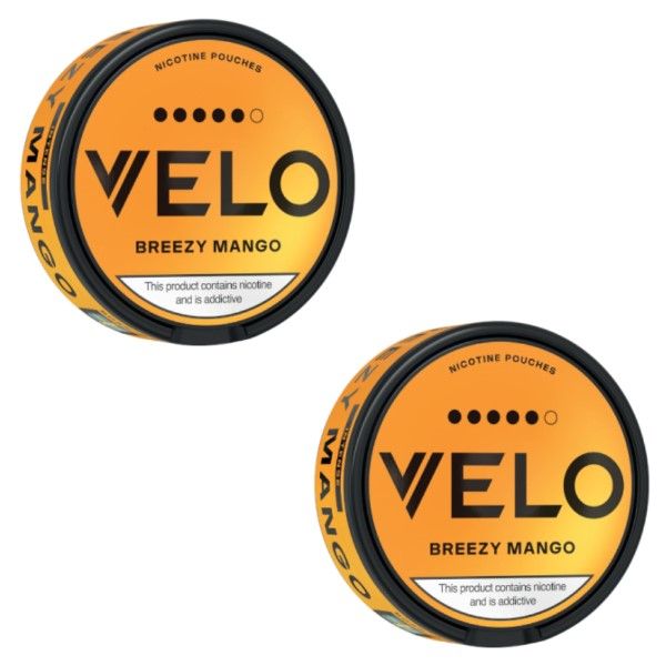 Velo Slim Nicotine Pouches - Breezy Mango 14mg - 2 Pack (40 Pouches)