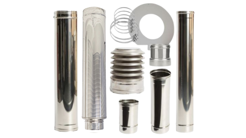 130mm Flue Kit - Suitable For Closed Combustion Fireplaces (Slimline Storm)