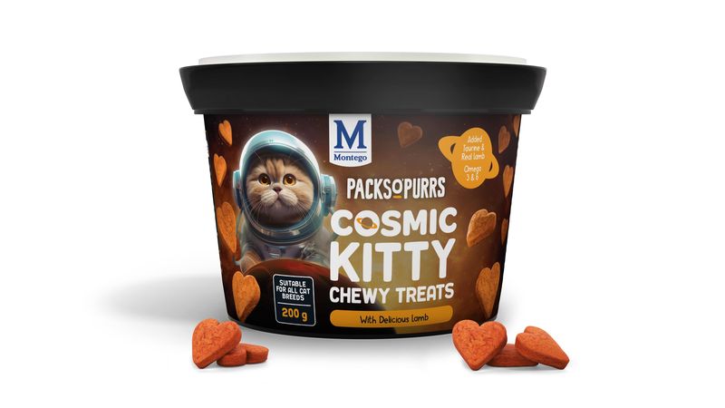 Montego Packs O' Purs - Delicious Lamb Chewy Cat Treats 200 g