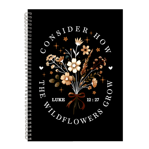 Wildflowers Christian Bible Verse Writing Notepad Gift Idea Notebook A4402