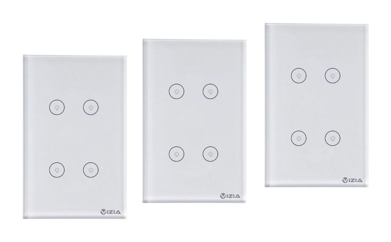VIZIA Smart WiFi Light Switch - 4 Gang 3 Pack (Google Home/Amazon Alexa)