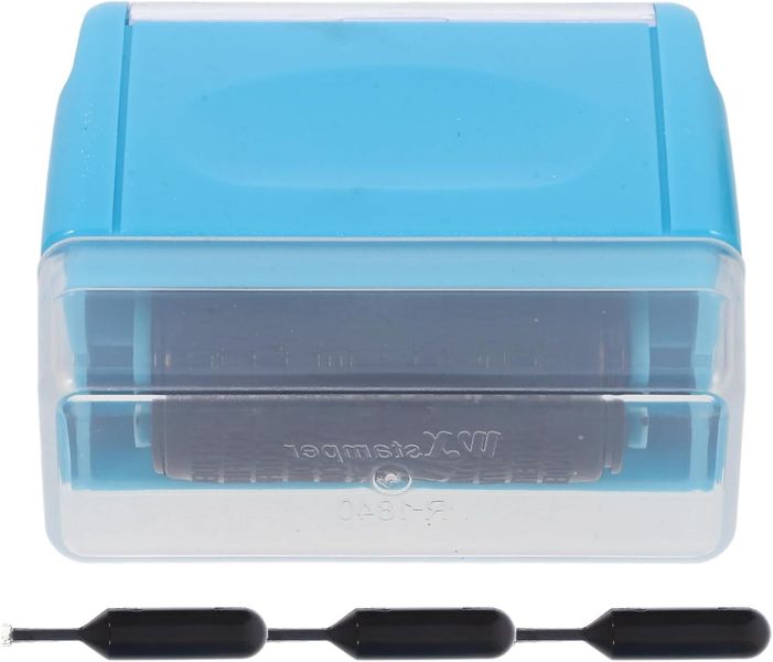 Secret Seal Roller Stamp Large Blue Portable Identity Theft Protection