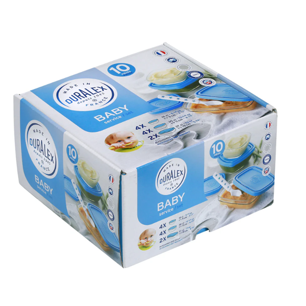 Duralex Baby 10 Pieces Set Storage Set (Includes Lids)