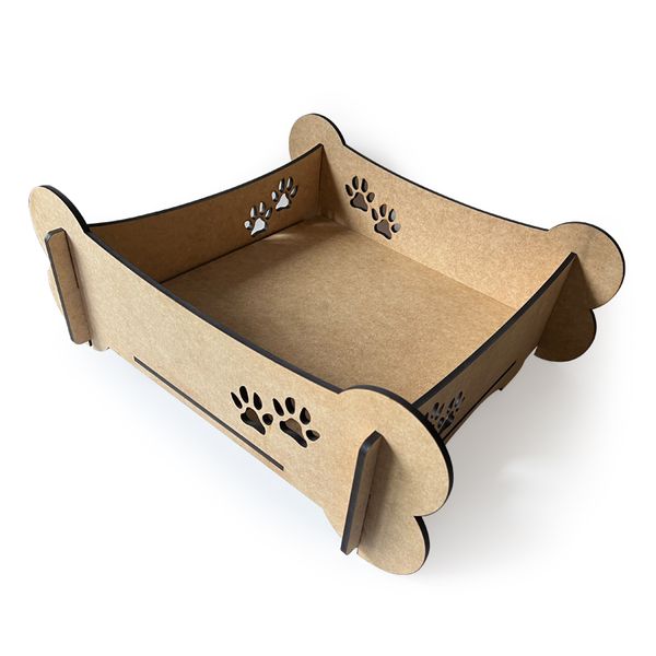 Bone Throne Wooden Dog Bed