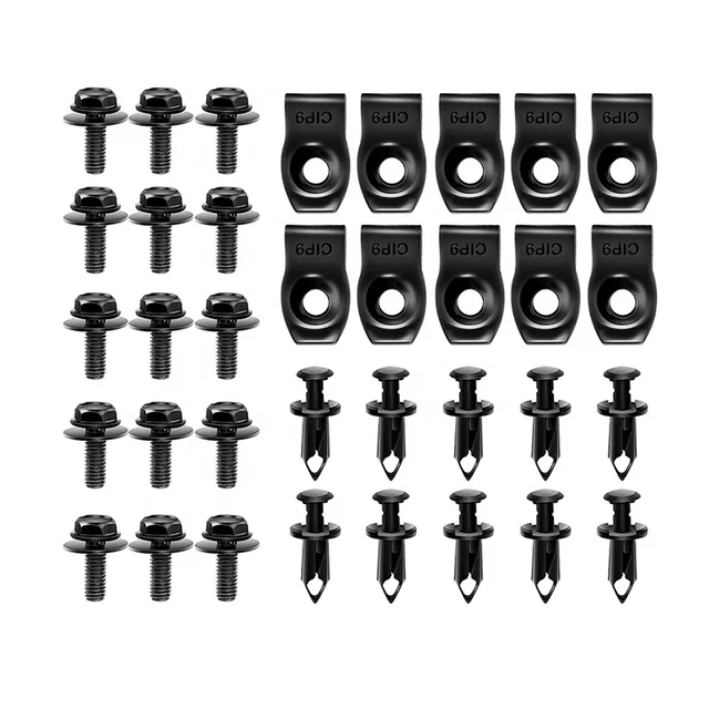 35 Pieces Underhood Splash Shield Body Bolt Bumper Fender Liner Push ...