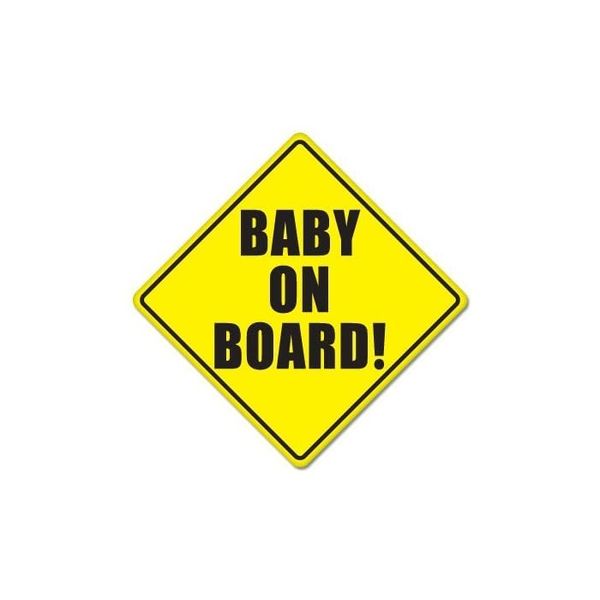 Cooey Baby on Board Sign - Yellow