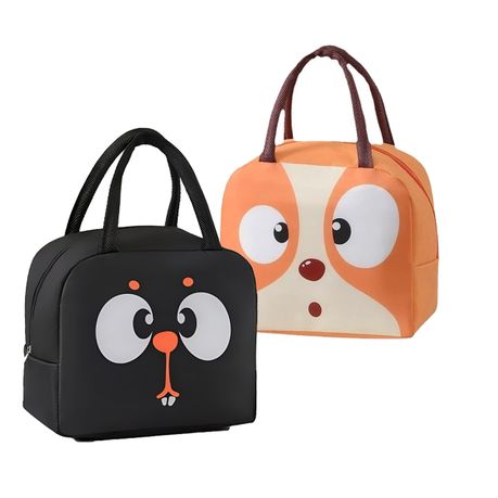 2-Pack Cartoon Insulated Lunch Bags Picnic Bag Cartoon Tote Bag - 2Pack Image