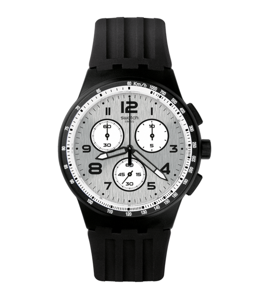 Swatch Nocloud Black Rubber Watch-SUSB103
