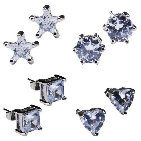 LMA Butterfly Clasp 4 Design Stud Earring Set