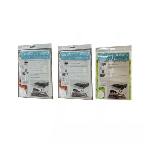 3 x Vacuum Storage Bags – Vacuum Compression Storage Bags - Spring Blossoms