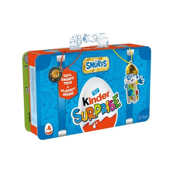 Kinder Surprise Smurfs in the LuggageShaped Case with Toys 120g
