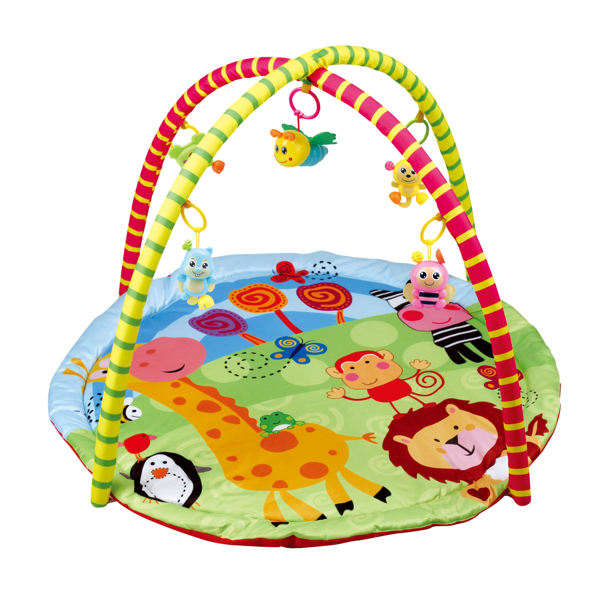 colorful-baby-activity-gym-with-round-play-mat-safari-park-shop