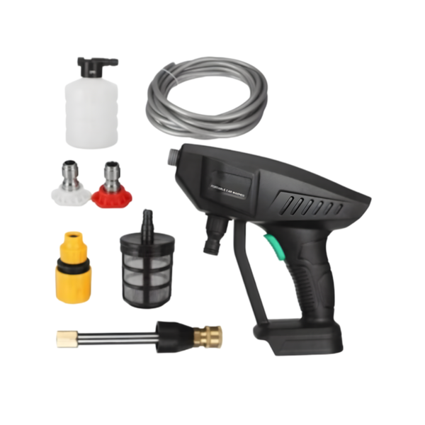 High-Pressure Car Wash Machine - Rechargeable with Lithium Battery Power