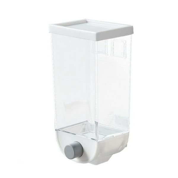 Wall Mounted Cereal Dispenser Container 1500ML Grain Dry Food - Black