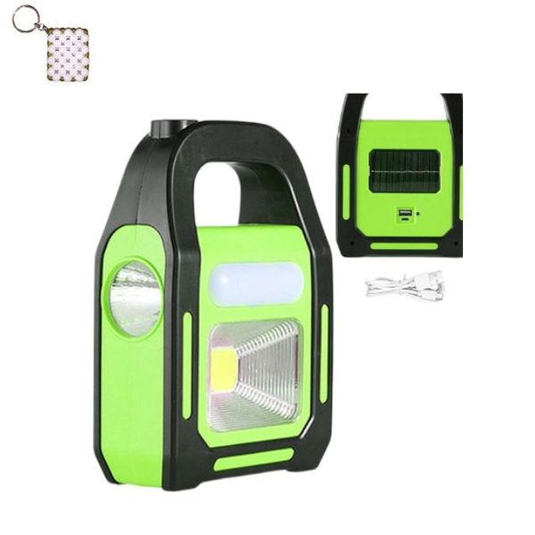 AB-TY53 Rechargeable Solar Powered LED + COB Work Light And A Keyholder