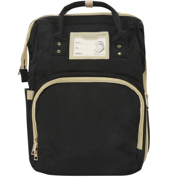 Diaper Bag Backpack with Foldable Baby Bed