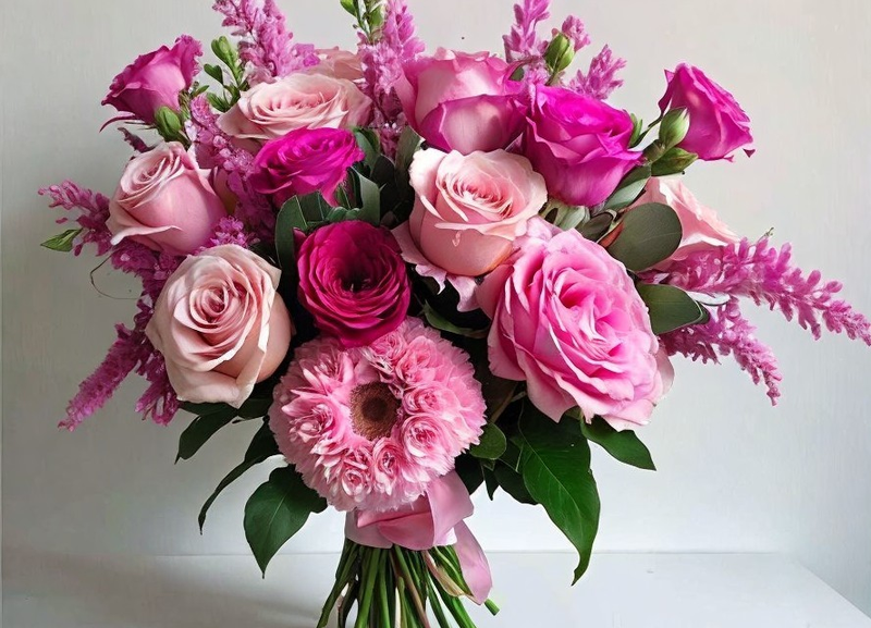 Canvas Wall Art Home Decor - Pink Bouquet