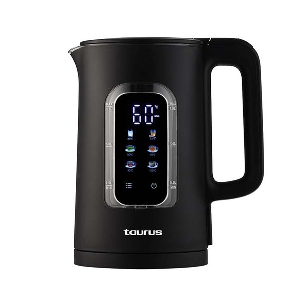 Taurus Kettle Digital 360 Degree Cordless Plastic Black 1.5L 1500W