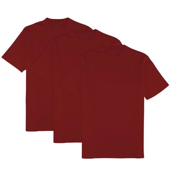 Pappa Joe - Men's Basic T - Maroon (3 Pack)