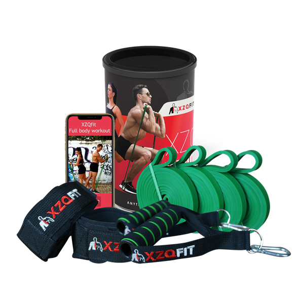 XZQ Band Package - 4 x Resistance Bands , Handles &amp; Ankle Straps