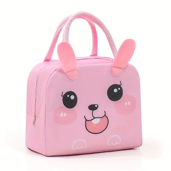 SmartHome Cartoon Insulated Lunch Bag - Pink