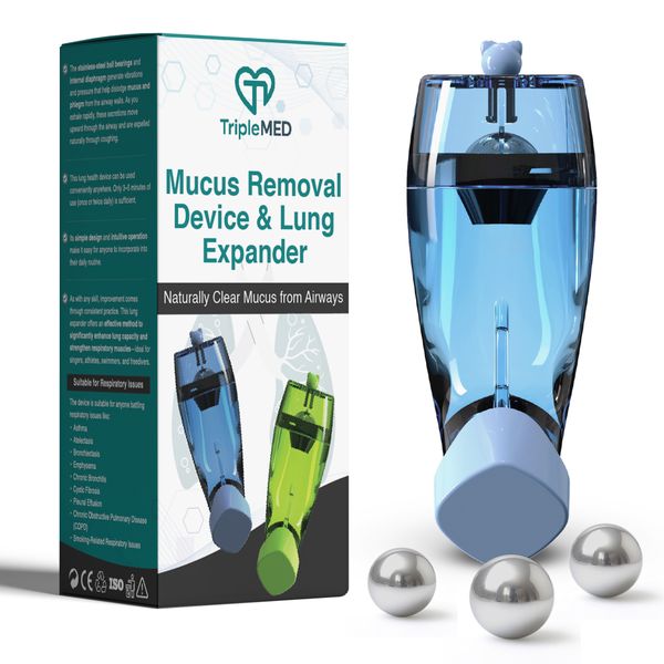 TripleMED Breathing Exerciser Lung Expansion Respiratory Trainer OPEP Green