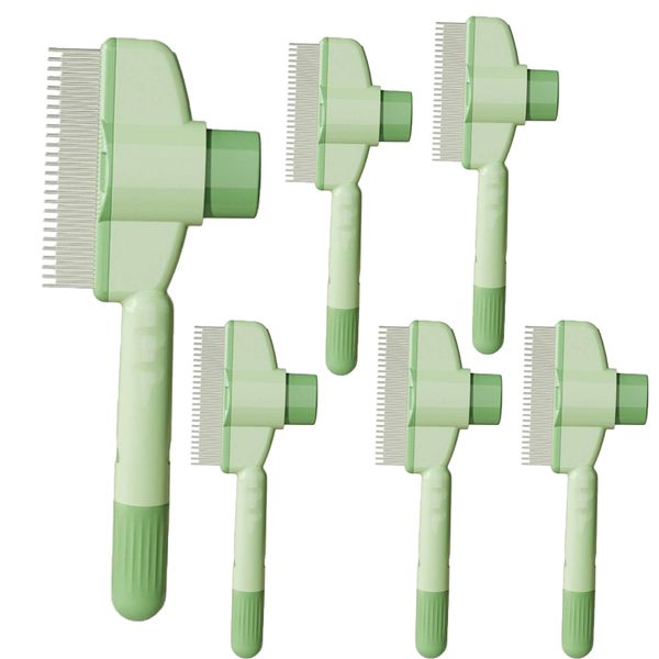 6 Pack Self Cleaning Pet Flea Combs, Cat Self Cleaning Combs,Fur Brushes