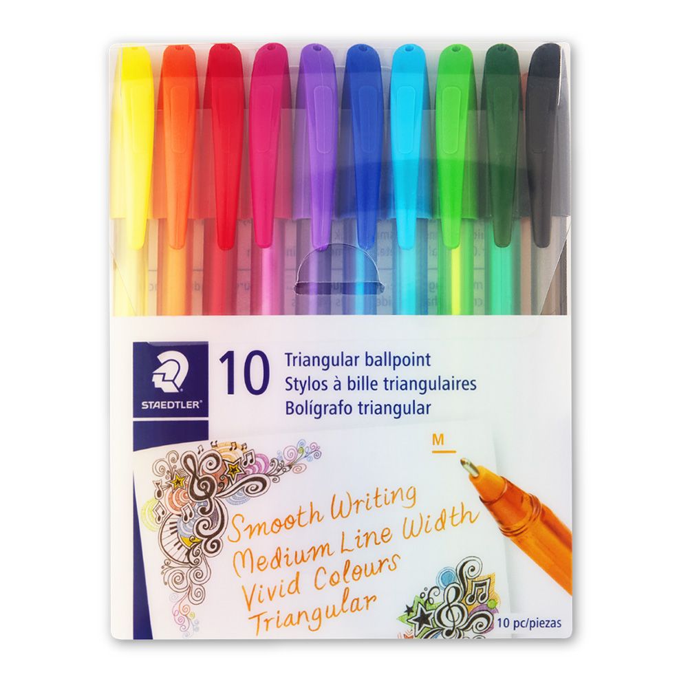 Staedtler Ballpoint Pens Assorted Colours - Wallet of 10, Shop Today. Get  it Tomorrow!