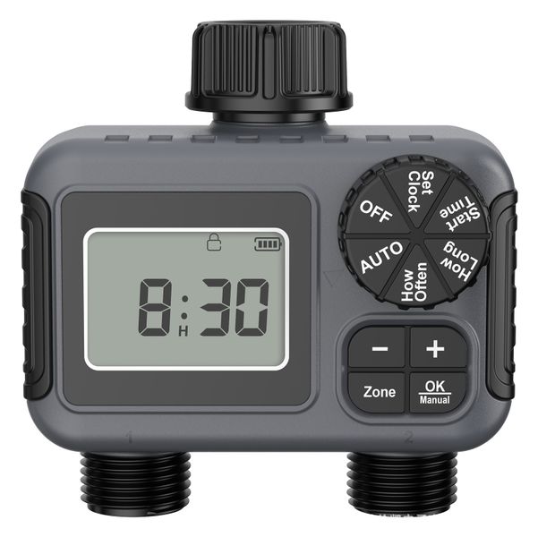 Programmable Garden Hose Timer with Auto/Manual/Rain Delay Modes