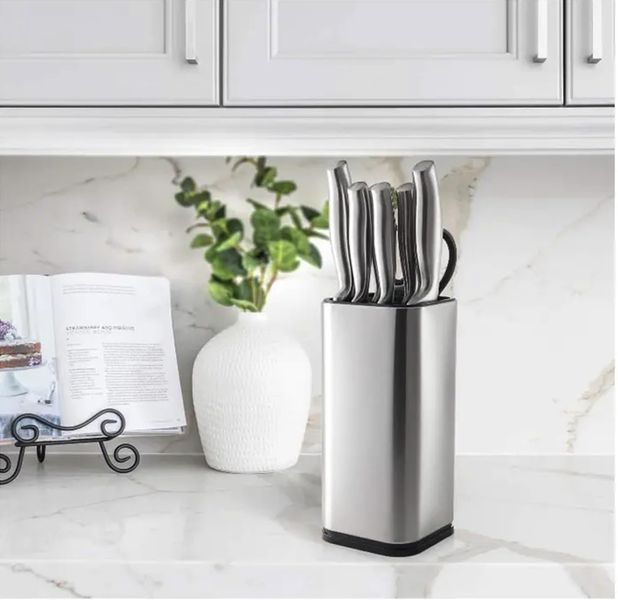 Kitchen Knife Holder Anti-Fouling Stainless Steel Knives Stand Scissor Slot