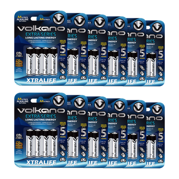 Volkano Alkaline AA Batteries Bundle - 12 Pack
