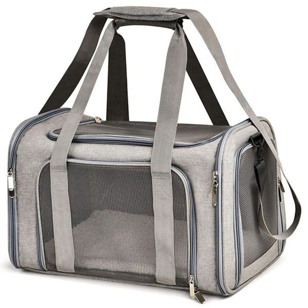 Pet Carrier Handbag Cat Dog Carrier Shoulder Bag Foldable Ventilated Mesh