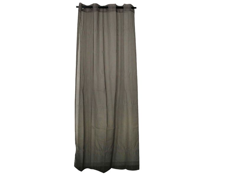 Atmosphera Eyelet Grey Net Curtain - 140x240cm