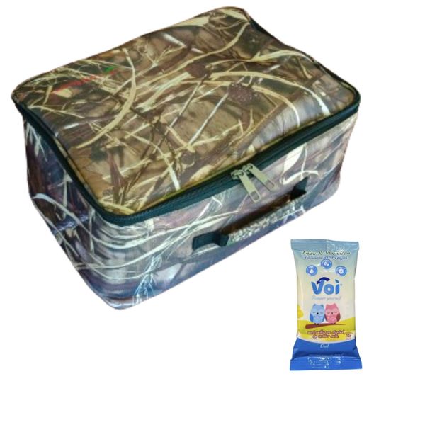 Large Fishing Reel Storage/Carry Bag With Fishing Wipes