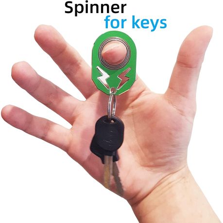 Keychain Spinner Fidget Ring Metal Key Chain Fidget Toy Flipping