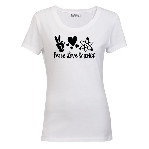 Peace. Love. Science - Ladies - T-Shirt
