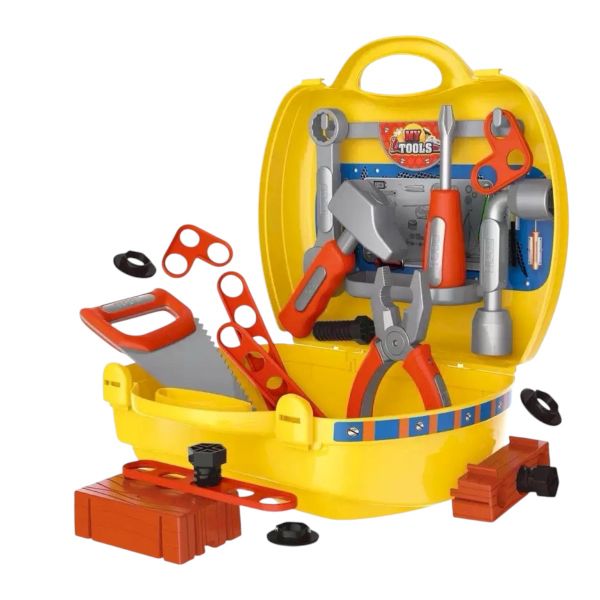 Kids 25 Piece Pretend Play Tool Box Set - Educational Construction Toys