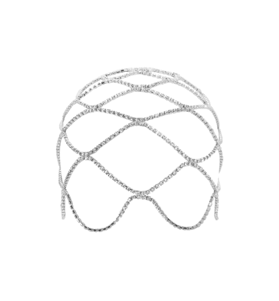 Hollow out Rhinestone Mesh Headchain