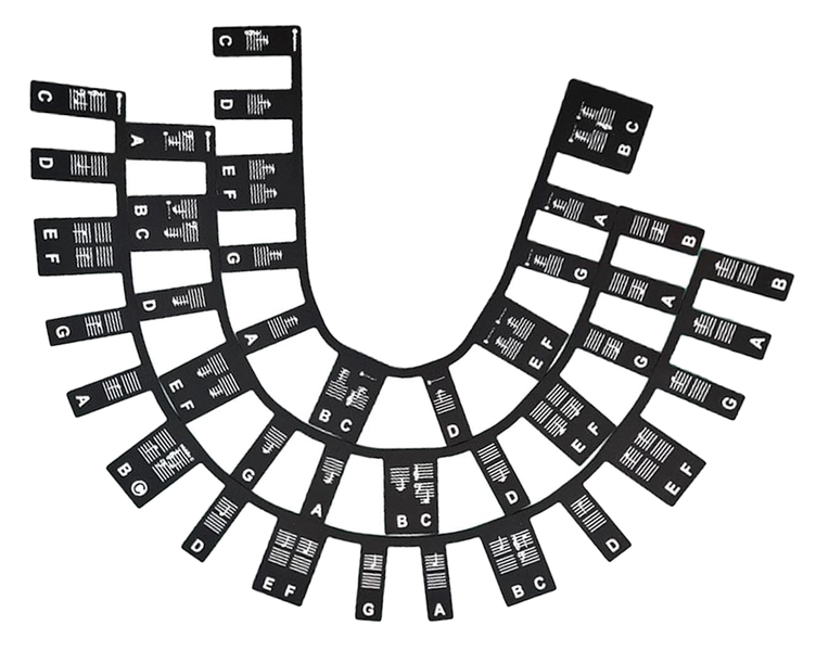 Decor Silicone Removable 88 Keys Piano Keyboard Note Guide - 50cm