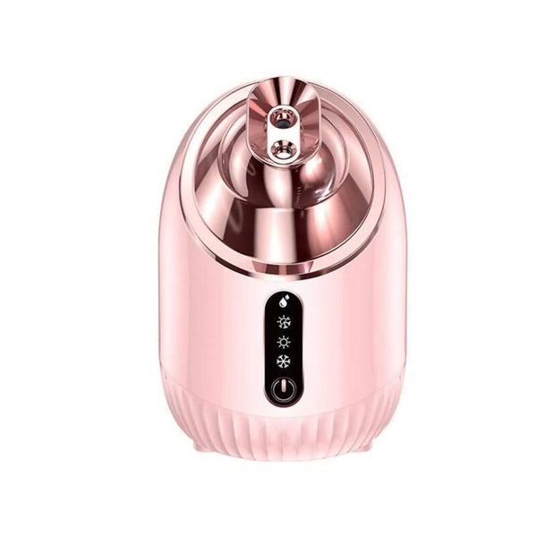 Nano Ionic Facial Steamer 3 Temp Hot Cold Mist Face Humidifier Pink 240ml