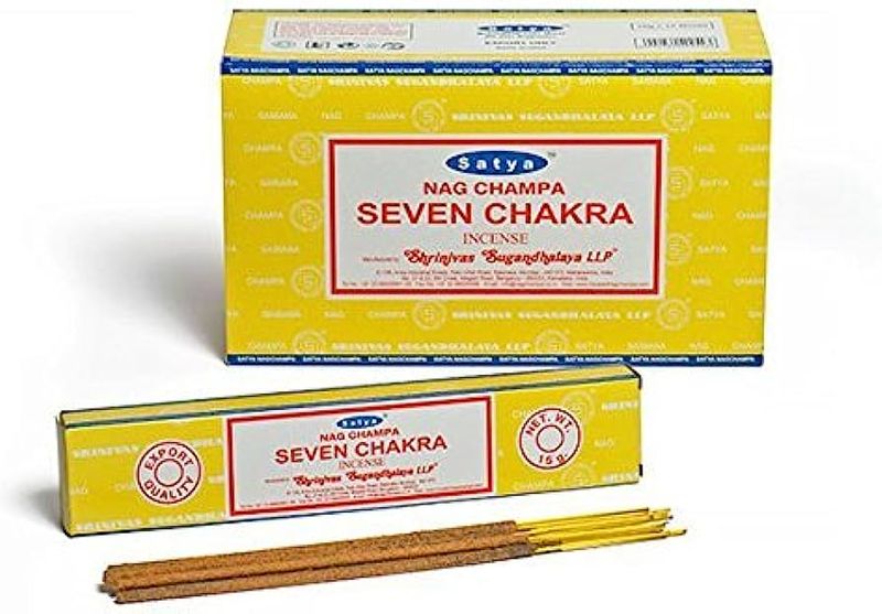 Satya Nag Champa Seven Chakra Incense Sticks