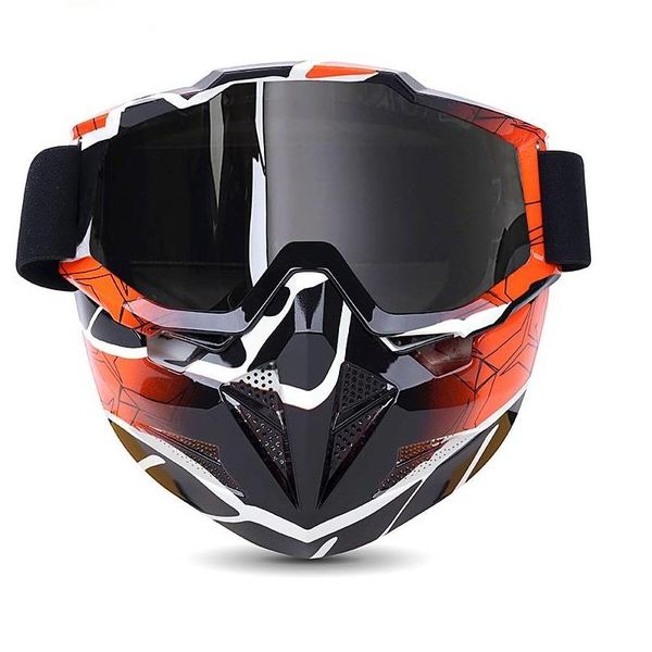Full Face Motorcycle GelSoft Paintball Airsoft Mask Game MAS214 Oranged