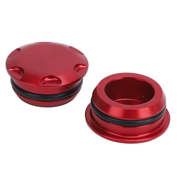 Aluminum Alloy Frame Hole Plug Cap Cover For Z400 Z250 400 250 Red 2Piece