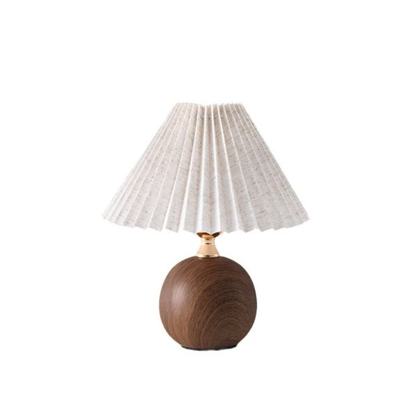 Pleated Ceramic Table Lamp - Nordic Minimalist Bedside Lamp