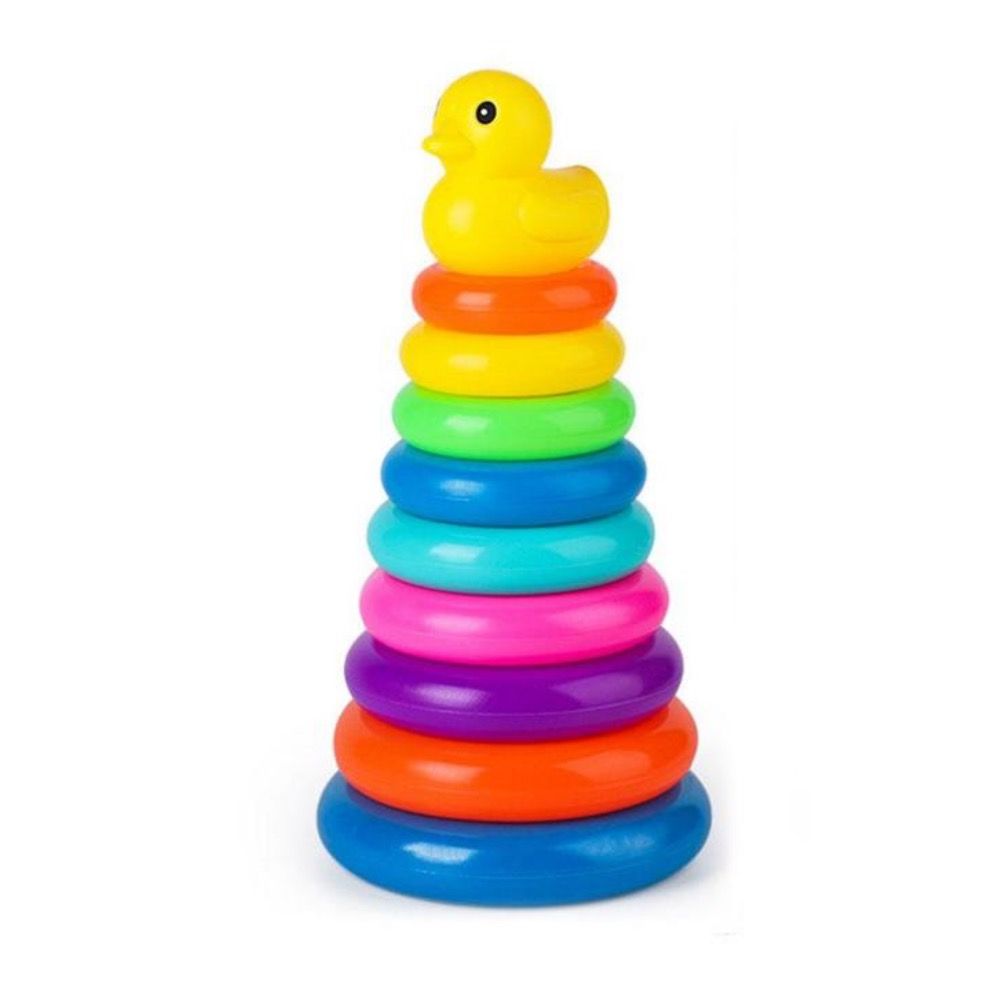 Stacking Rings Tower Early Learning Educational Toy for Toddlers