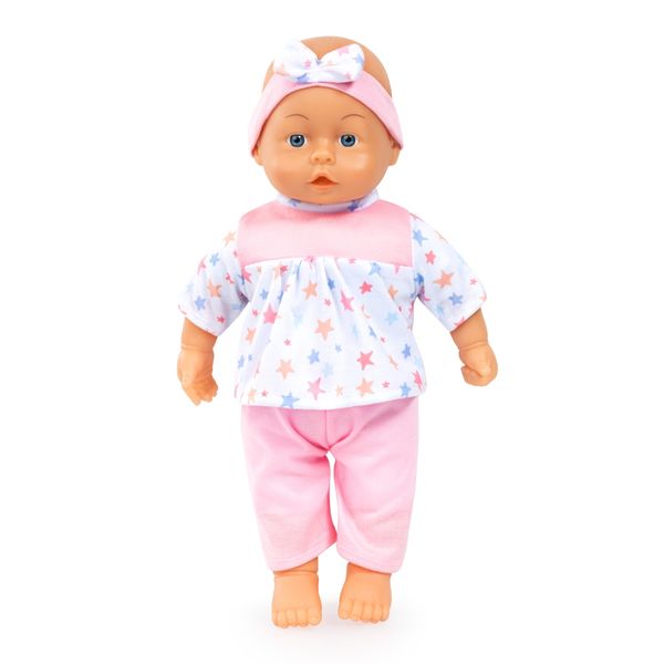 Bayer First Words Baby Doll with 24 Sounds - Pink with Stars - 40cm Tall