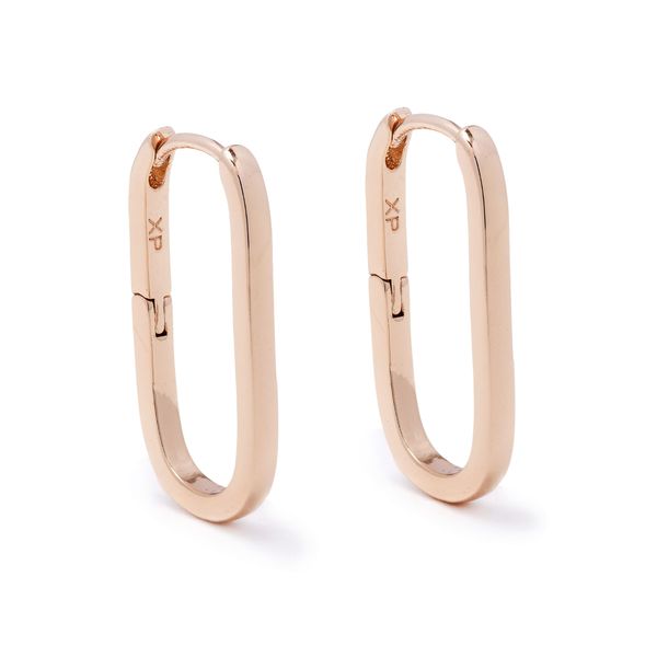 iDesire Rose Gold Oval Hoop Earrings