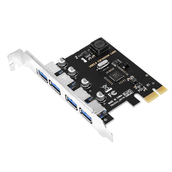 4 Port USB 3.0 PCI-E Expansion Card PCI Express PCIe HUB