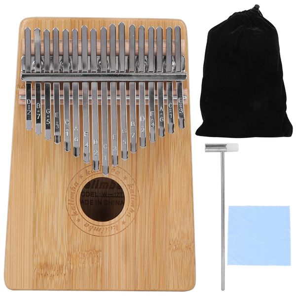 Kalimba 17 Keys Thumb Piano, Bamboo Instrument