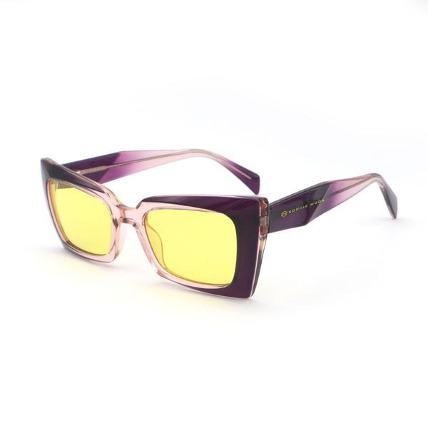Sophie Moda Glasses: 80% Anti-Blue Light Night Vision - Metro Purple